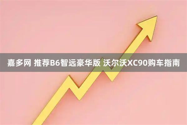 嘉多网 推荐B6智远豪华版 沃尔沃XC90购车指南